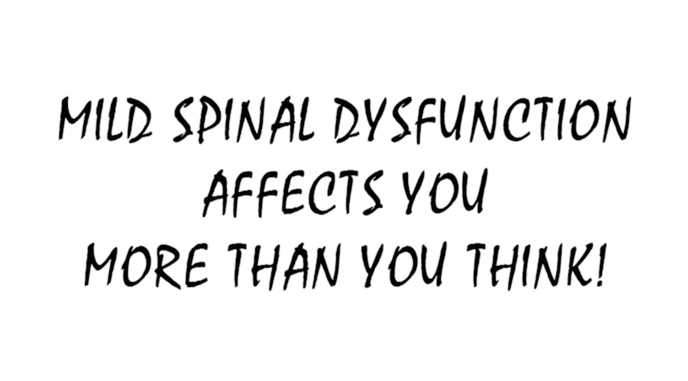 mild spinal dysfunction and chiropractic